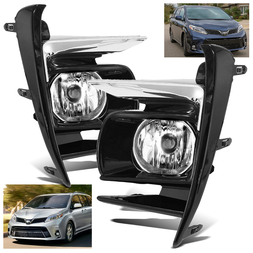 Fits For 2016 2018 Toyota Rav4 Fog Lights Set Black And Chrome LH/RH