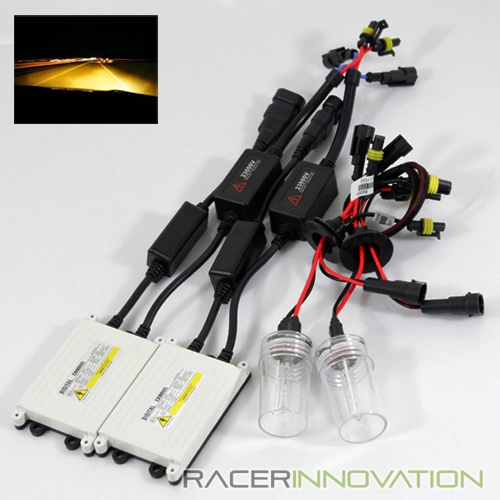 9005/HB3 3000K Yellow Canbus Ballast HID High Beam Headlights/Daytime/Fog Lamps