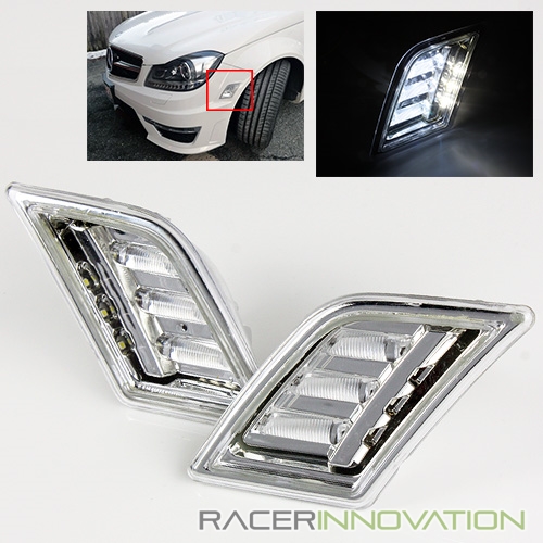 For 0811 Mercedes Benz W204 CClass Clear Bumper LED Side Marker